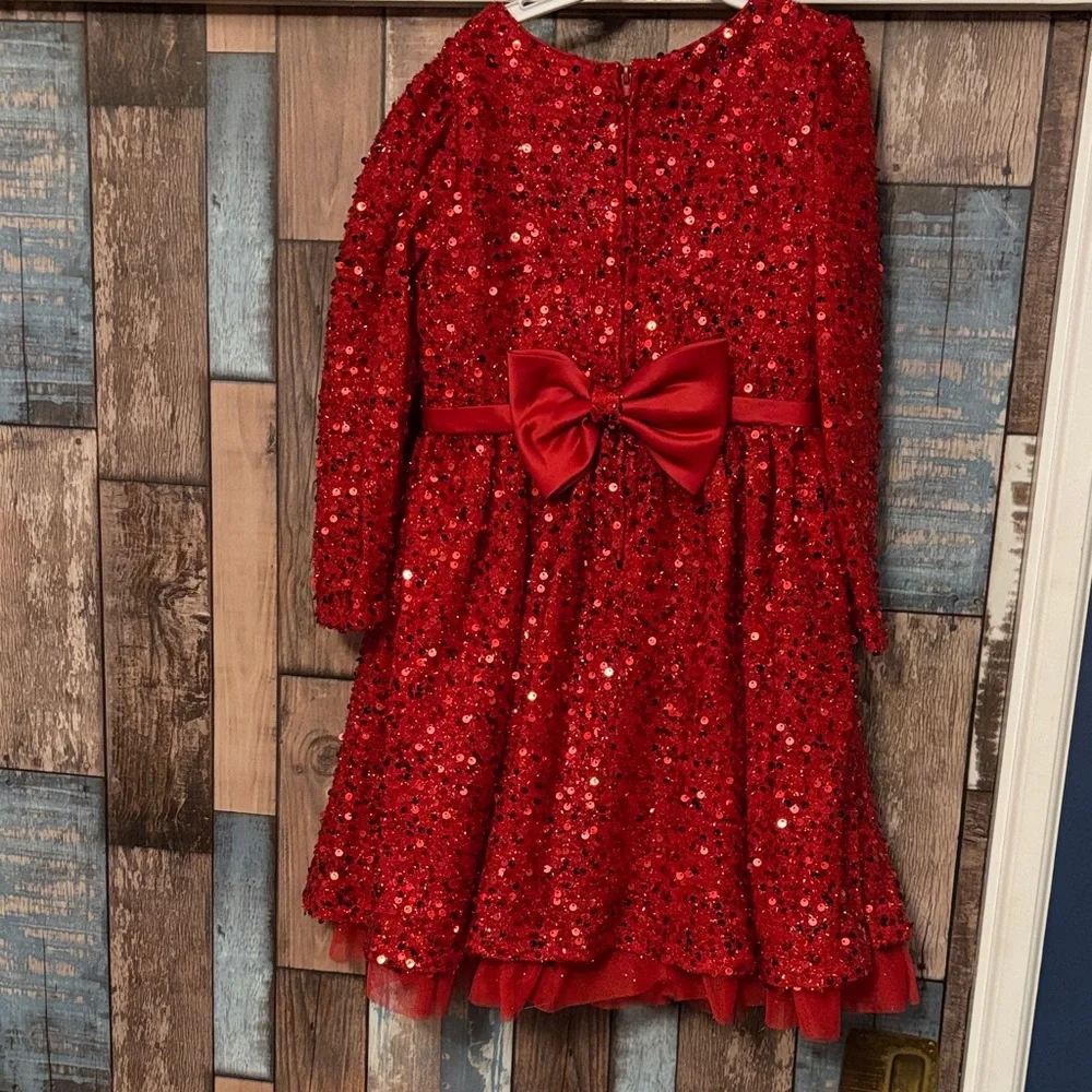 Rare Editions Sparkling Red Girls Formal Dress! WORN ONCE 🔥! - Picture 3 of 3